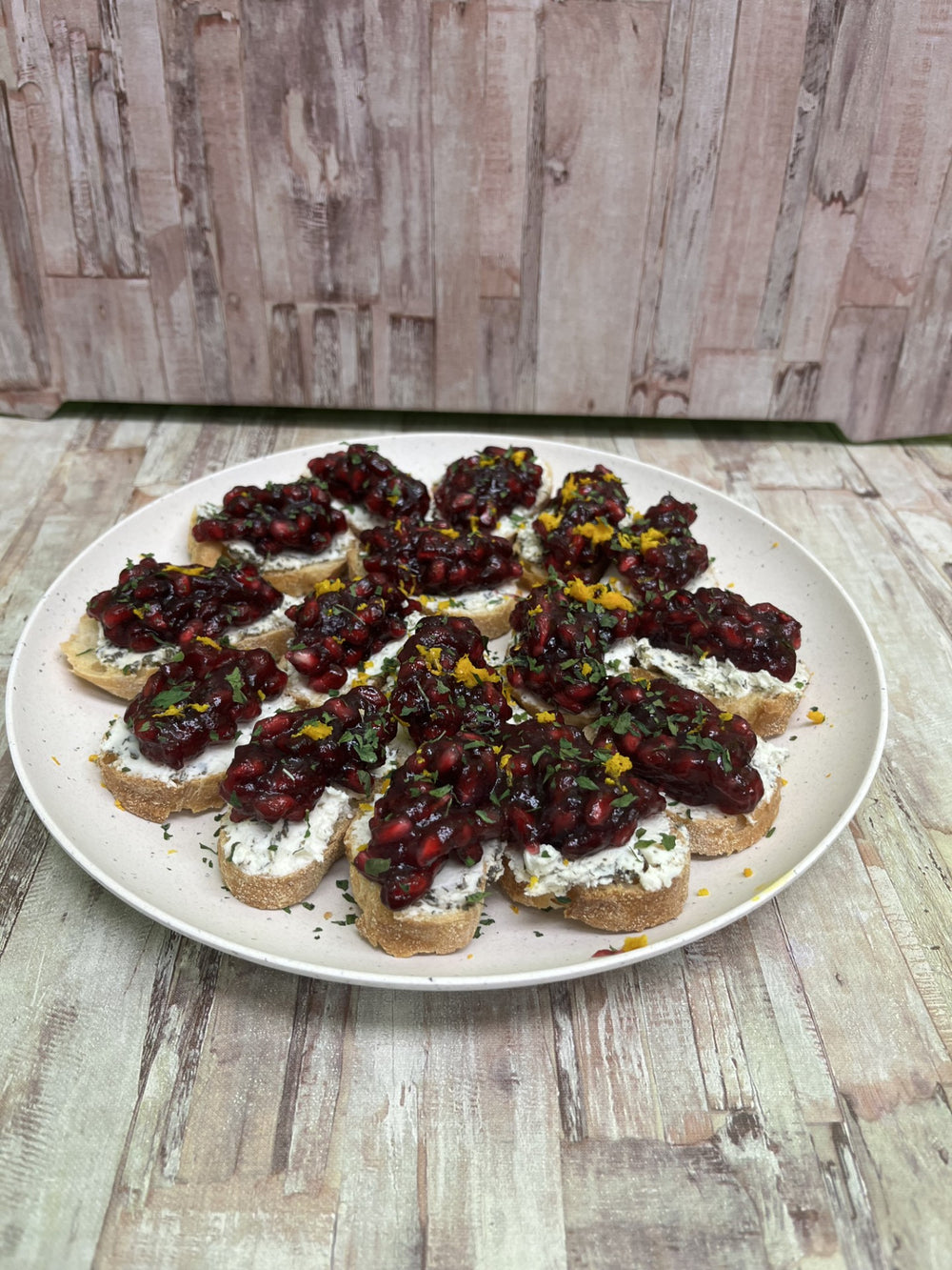 Cranberry Pomegranate Crostini